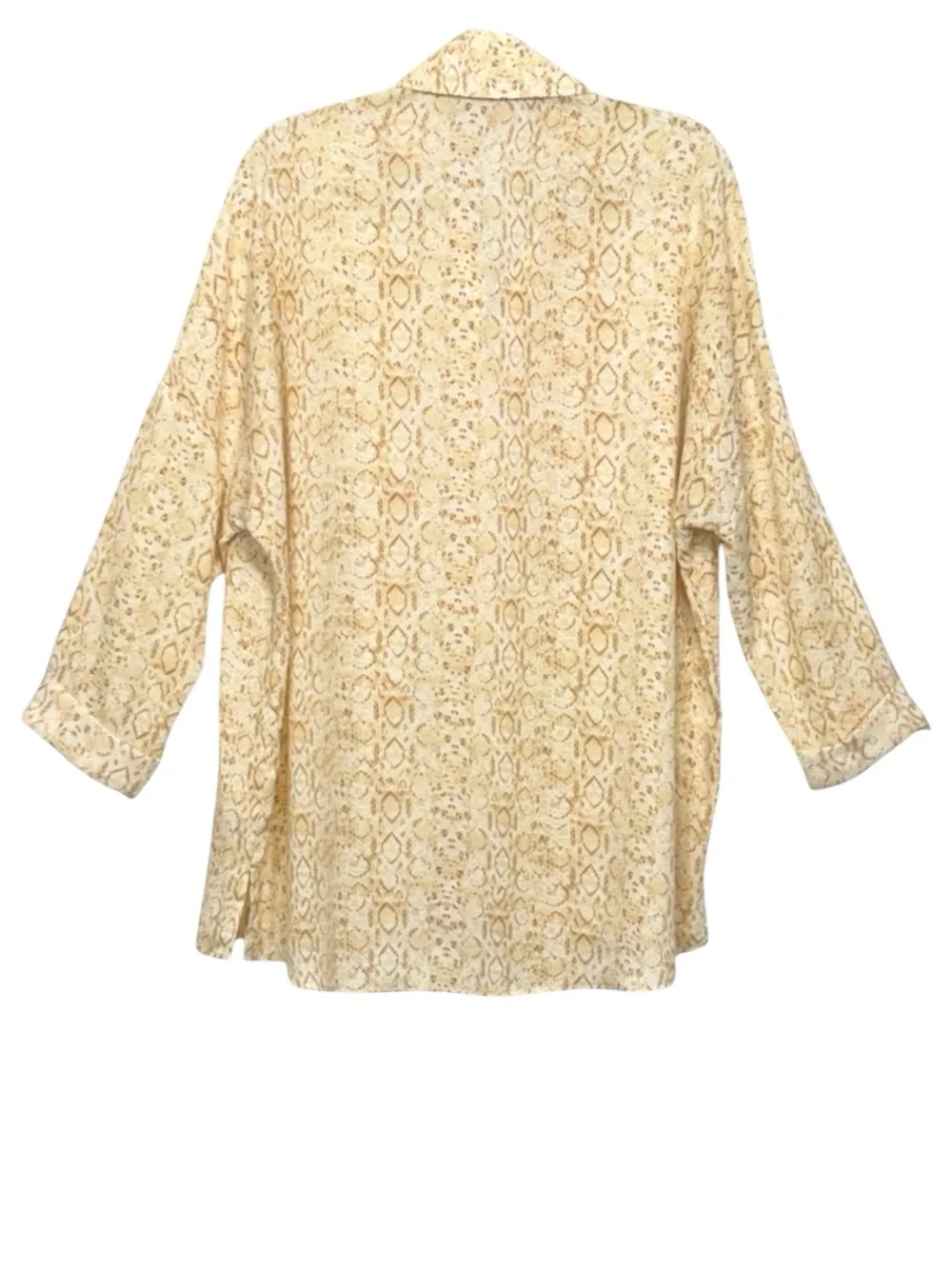 Show Me Your Mumu Johns Desert Yellow Snake Print Button Down Top Shirt XS